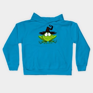 Halloween Green Frog Kids Hoodie